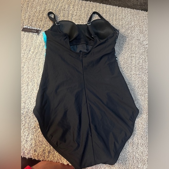 Dana Buchman Slimming One Piece Swim Suit Size 12 NWT - Picture 8 of 11